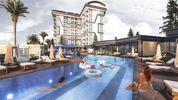 Комфортный пентхаус 2+1 в Комплексе Faralya Residence