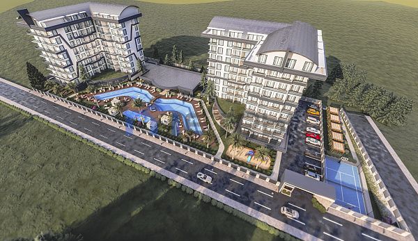 1+1 квартира в Комплексе Faralya Residence в Алании, Паяллар