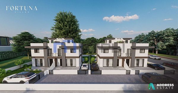 "FORTUNA VILLAS" смежные, двухуровневые виллы 3+1,с терассами и видом на море