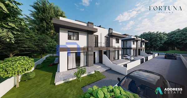 "FORTUNA VILLAS" смежные, двухуровневые виллы 3+1,с терассами и видом на море