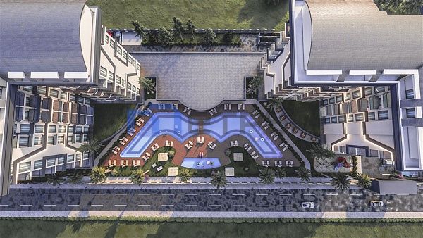 Комфортный пентхаус 2+1 в Комплексе Faralya Residence