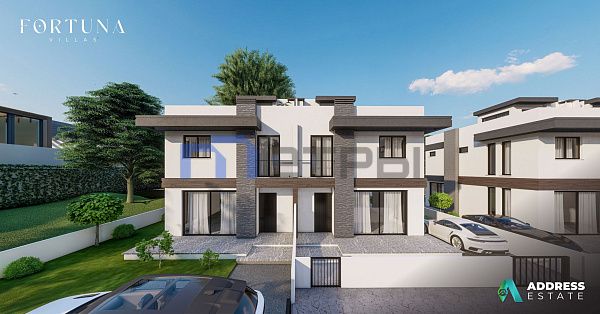 "FORTUNA VILLAS" смежные, двухуровневые виллы 3+1,с терассами и видом на море